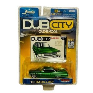 Dub City Oldskool 61 Cadillac 1:64 Jada Toys Metallic Green Die Cast